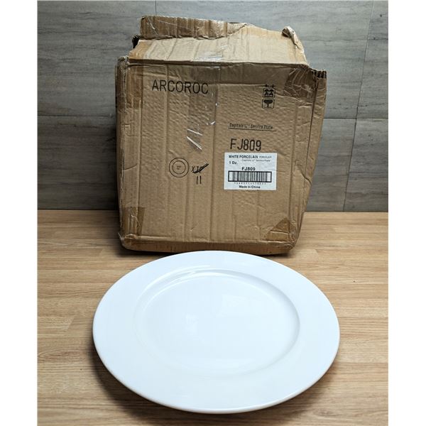 Capitale 12" Service Plates, Arcoroc FJ809 - Lot of 11 | FtMC1