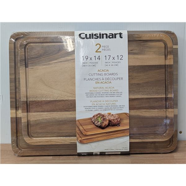 Cuisinart 19" x 14" & 17" x 12" Acacia Cutting Boards - Set of 2 | L6CR5