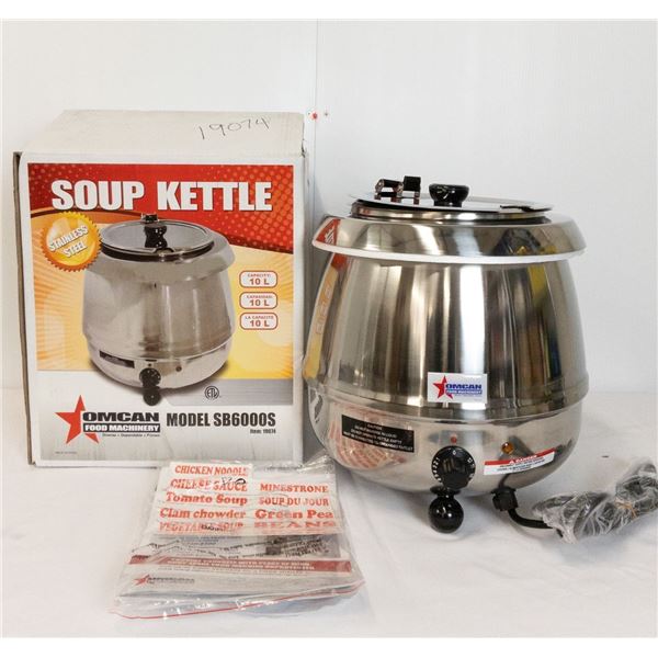 10.6qt Stainless Steel Single Soup Kettle, Omcan 19074 | MR3-3