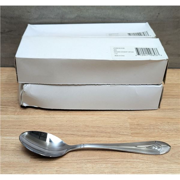 Heavy Weight Niagara Dessert Spoons - Lot of 48 (4 boxes) | LBD