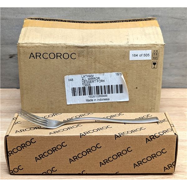 Latham 7" Dessert Forks, Arcoroc T3605 - Lot of 48 | CC4