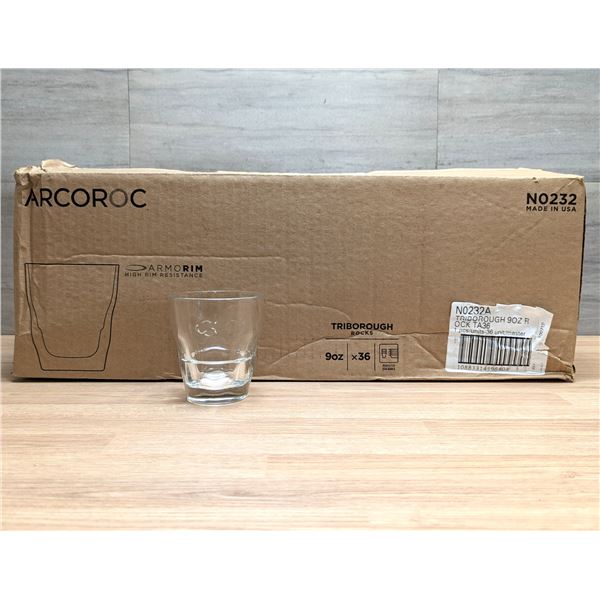 Triborough 9oz Rocks Glass, Arcoroc N0232 - Lot of 36 | ML5-2