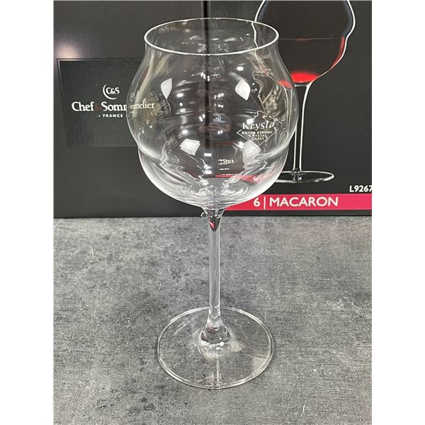 13.5oz Macaron Wine Glasses, Arcoroc L9267 - Lot of 6 | L10-3