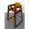 Image 3 : Walnut Color Wooden High Chair, Omcan 80611 | R3-2