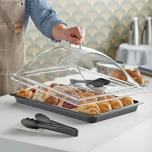 Cambro 12" x 20" Clear Dome Display Cover with 2 End Cuts | DD1220BECW