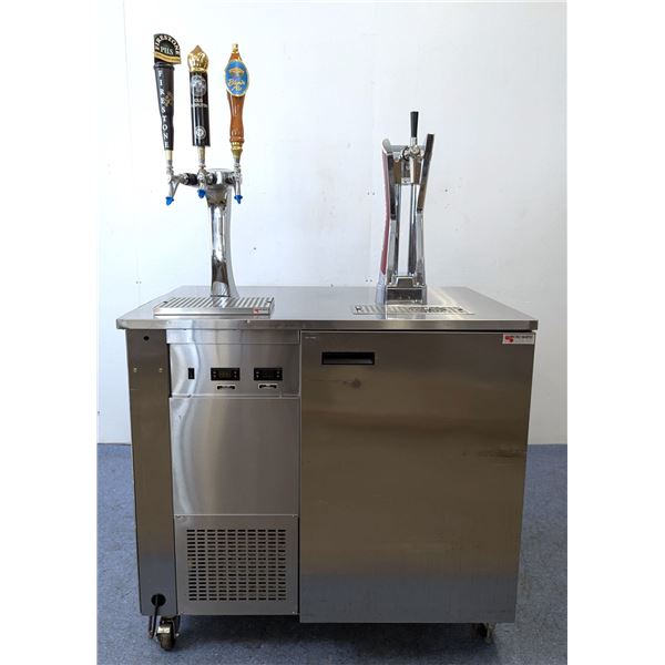Micro Matic MM-BK 42" Four Tap Kegerator Beer Dispenser | 3431/R4