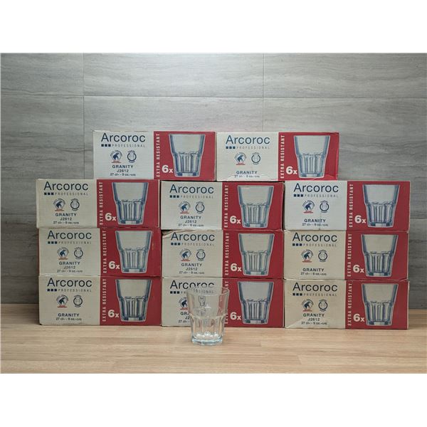 9oz Granity Rocks Glasses, Arcoroc J2612 - Lot of 66 (11 Boxes) | CC2