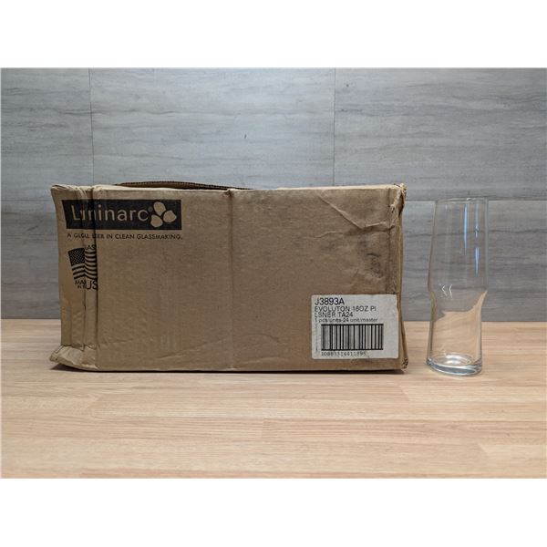 16oz Evolution Beer Glasses, Arcoroc J3893 - Lot of 24 | L6CR3