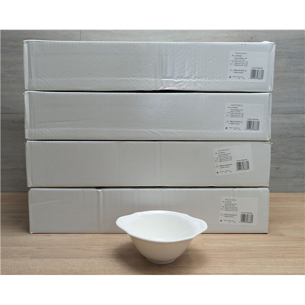 La Scala 10.25oz White Porcelain Soup Cups - Lot of 24 (4 boxes) | CC2