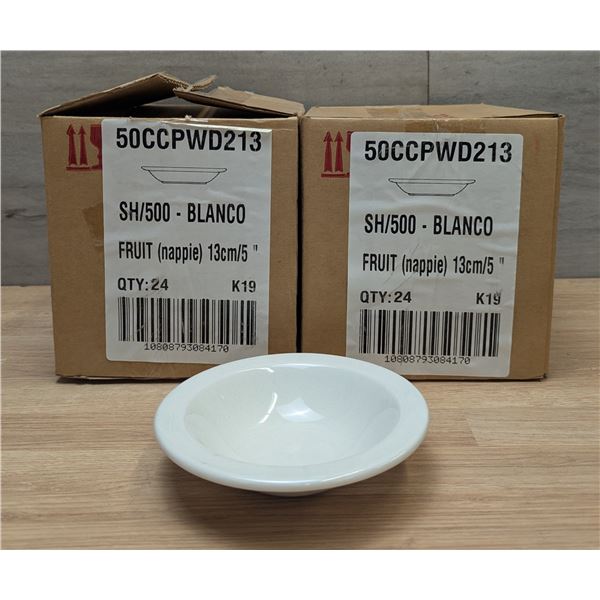 4oz Plain White Fruit Nappies - Lot of 48 (2 Boxes) | 50CCPWD213/ R6-2