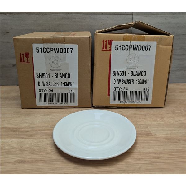 6" Double-Well Saucers - Lot of 48 (2 Boxes) | 51CCPWD007/ FtD