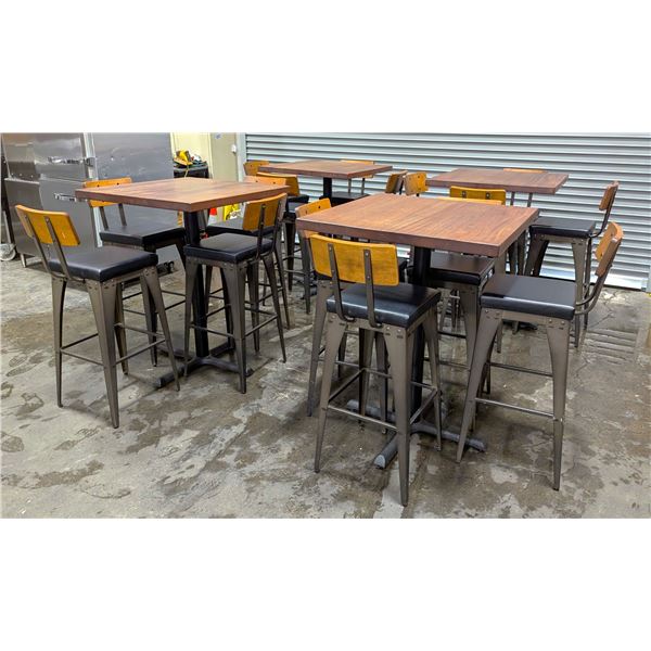 32" x 32" Bar Tables & Bar Stools - Lot of 20pcs | WGtable2