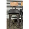 Image 7 : 72" x 30-1/2" Rectangular Bar Table & Bar Stools - Lot of 9pcs | WGtable3