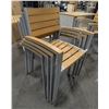 Image 12 : Ratana 36" x 36"  Outdoor Dining Tables & Stacking Arm Chairs - Lot of 20pcs | WGtable4