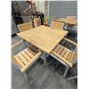 Image 2 : Ratana 36" x 36"  Outdoor Dining Tables & Stacking Arm Chairs - Lot of 20pcs | WGtable4