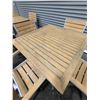 Image 4 : Ratana 36" x 36"  Outdoor Dining Tables & Stacking Arm Chairs - Lot of 20pcs | WGtable4