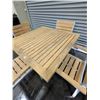 Image 5 : Ratana 36" x 36"  Outdoor Dining Tables & Stacking Arm Chairs - Lot of 20pcs | WGtable4