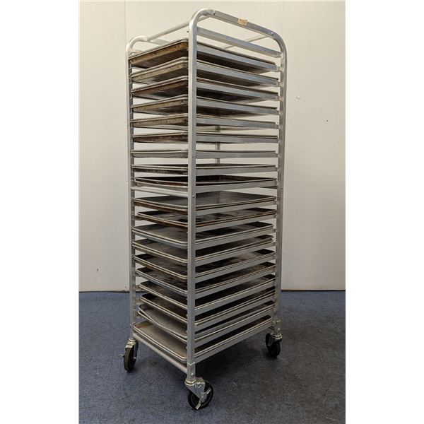 Aluminum 20 Bun Pan Rack W/38 Sheet Pans | JB32/R2