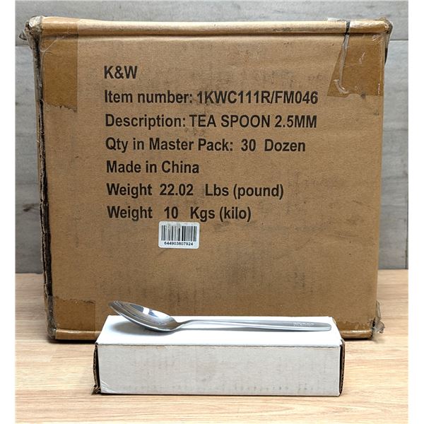 K&W Teaspoons, Arcoroc FM046 - Lot of 360  | L11-2