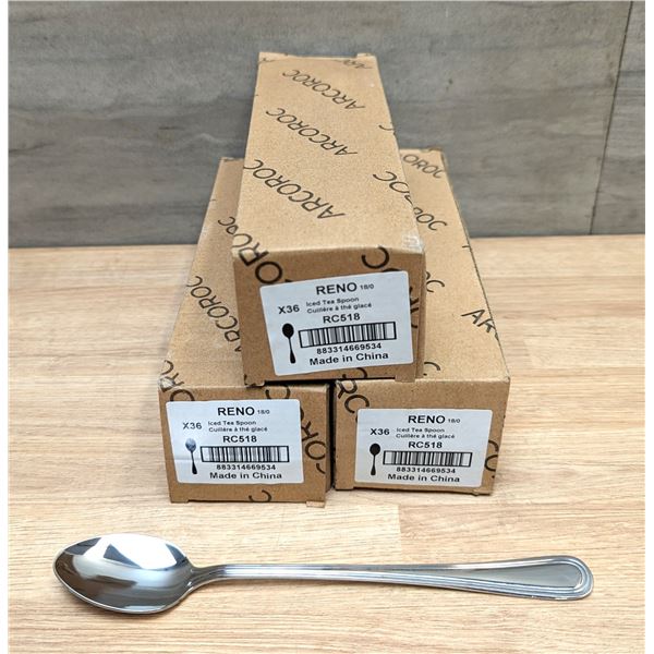 Reno Iced Tea Spoons, Arcoroc RC518 - Lot of 108 (3 Boxes) | CC4