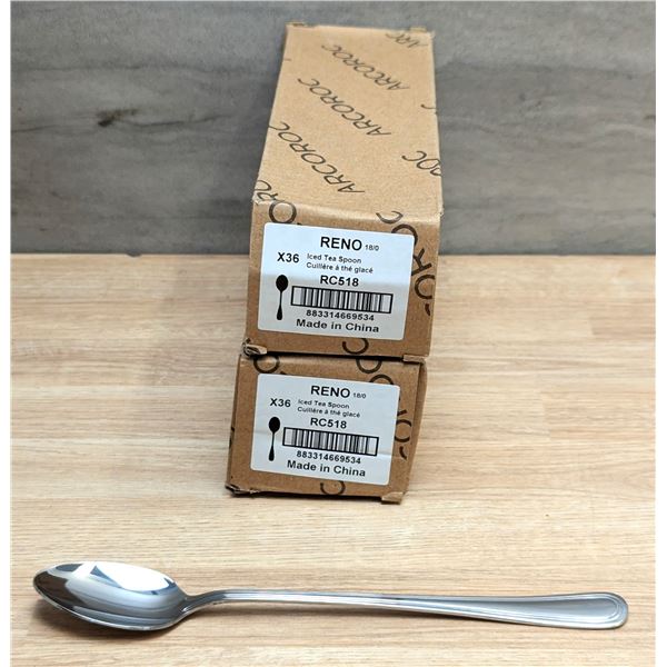 Reno Iced Tea Spoons, Arcoroc RC518 - Lot of 72 (2 Boxes) | CC4