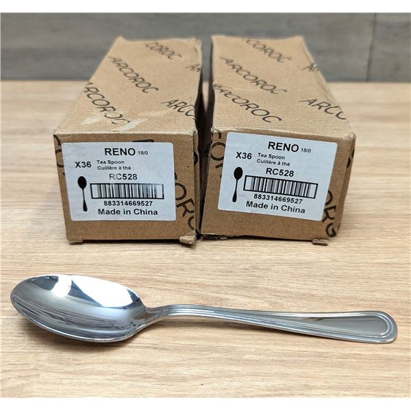 Reno Tea Spoons, Arcoroc RC528 - Lot of 72 (2 Boxes) | CC4