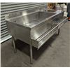Image 3 : Warnock Hersey 60" Stainless Steel Bar Sink W/Ice Bin, Speed Rails & Faucet | Rex7/RBD