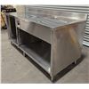 Image 2 : 74" x 33" Stainless Steel Work Station W/Drop-in Hot Food Well | Rex8/RBD
