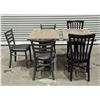 Image 1 : 24-1/2" x 36-1/2" Dining Tables & Chairs - Lot of 7pcs | LBD