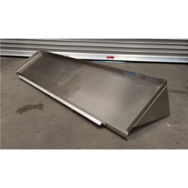 Patriot 60" x 15" Stainless Steel Wall Shelf w/Order Rail | BLshelf2/LBD