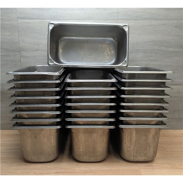 1/3 Size 6" Deep Stainless Steel Inserts - Lot of 24 | WG5/R2Pallet