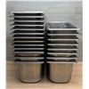 Image 1 : 1/3 Size 6" Deep Stainless Steel Inserts - Lot of 22pcs | WG6/R2Pallet