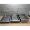 Image 5 : Assorted Stainless Steel Inserts, Lids & Drain Trays - Lot of Approx. 30pcs | WG9/R2Pallet