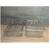Image 3 : Half Size Clear Containers With Lids & Drain Shelves - Lot of 18pcs | WG18/Pallet