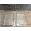 Image 5 : Half Size Clear Containers With Lids & Drain Shelves - Lot of 18pcs | WG18/Pallet