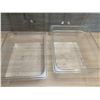 Image 6 : Half Size Clear Containers With Lids & Drain Shelves - Lot of 18pcs | WG18/Pallet