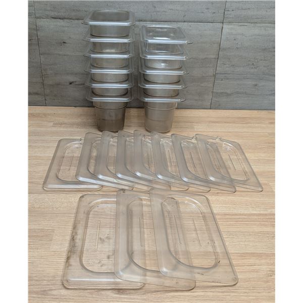 1/9 Size Clear Containers With Lids - Lot of 22pcs | WG19/Ft2
