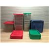 Image 1 : Various Sizes of Cambro Square Food Containers With Lids - Lot of 40pcs | WG22/Ft1