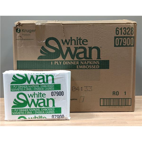 White Swan Dinner Napkins, 250 Napkins / pack - Lot of 12 ( 1 Case )  | EC4