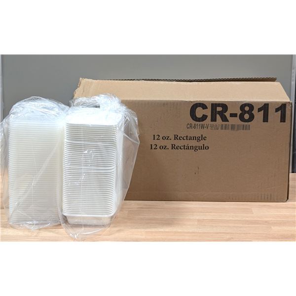 Cube Packing 12oz Rectangle Container with Lid, CR-811 - Lot of 100 | EC4