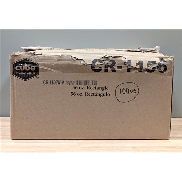 Cube Packing 56oz Rectangle Container with Lid, CR1156 - Lot of 101 | EC5-2
