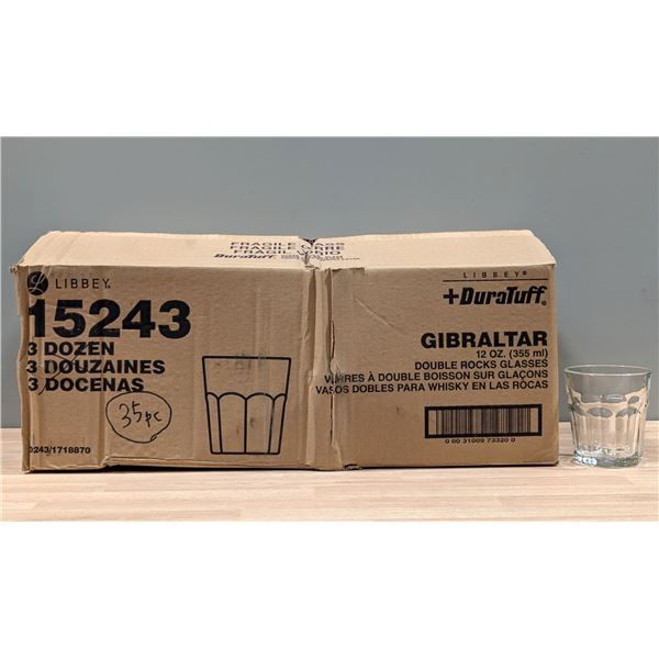 Libbey Gibraltar 12oz Double Rocks Glasses, 15243  - Lot of 35  | EC4-3