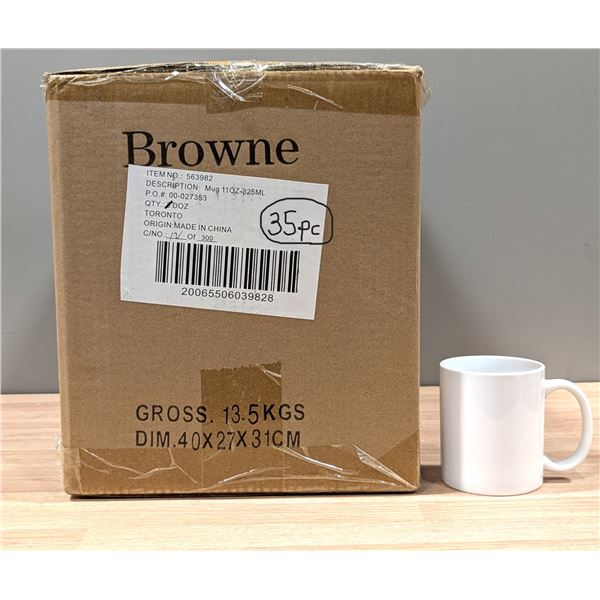 Browne 11oz Mug, 563982 - Lot of 35 | EC4-2