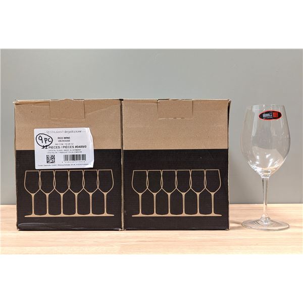 Riedel 19 3/4oz Red Wine Crystal Glasses, 0489/0 - Lot of 9 | EC5