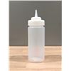 Image 2 : Table Craft 16ozz Clear Widemouth Squeeze Bottle, 11663C-1 - Lot of 9 | EC5-3