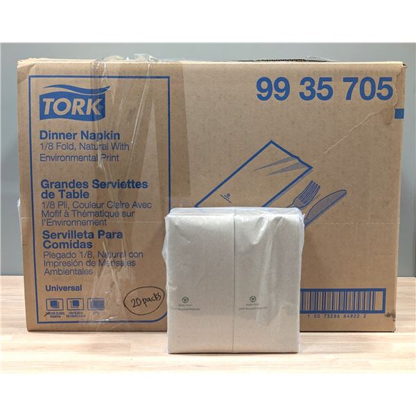 Tork  1/8 Fold Dinner Napkins, 9935705, 126 Napkins/Pack - Lot of 20 | EC5