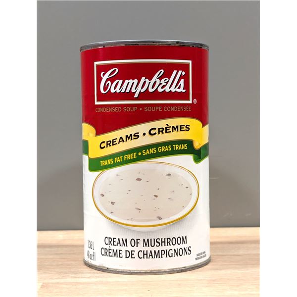 Campbell's Condensed Cream of Mushroom Soup 1.36L - Lot of 12 | L3-2