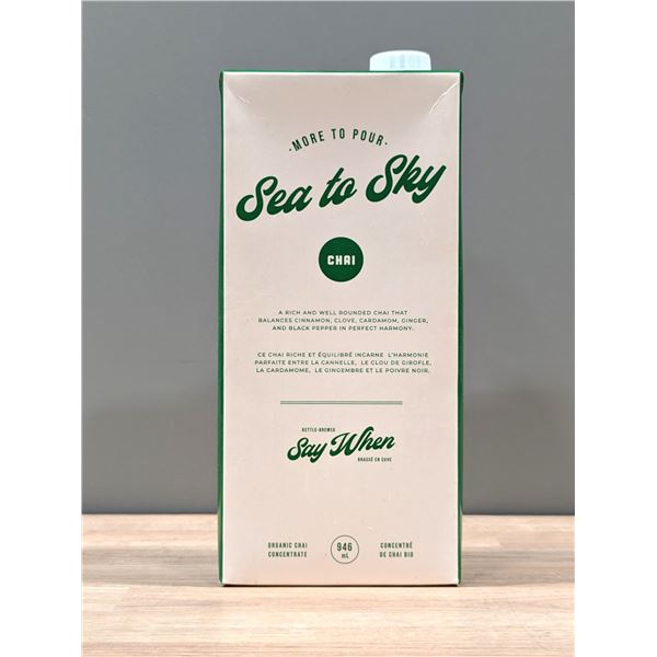 Sea to Sky Organic Chai 946mL - Lot of 5 | L2-3