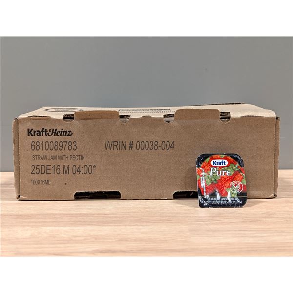 Kraft Pure Strawberry Jam with Pectin 16mL - Lot of 100 ( 1 Case )  | L4-3