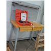 Image 1 : Metal w/Oak Top 2 Drawer Worktop w/Pegboard Upper